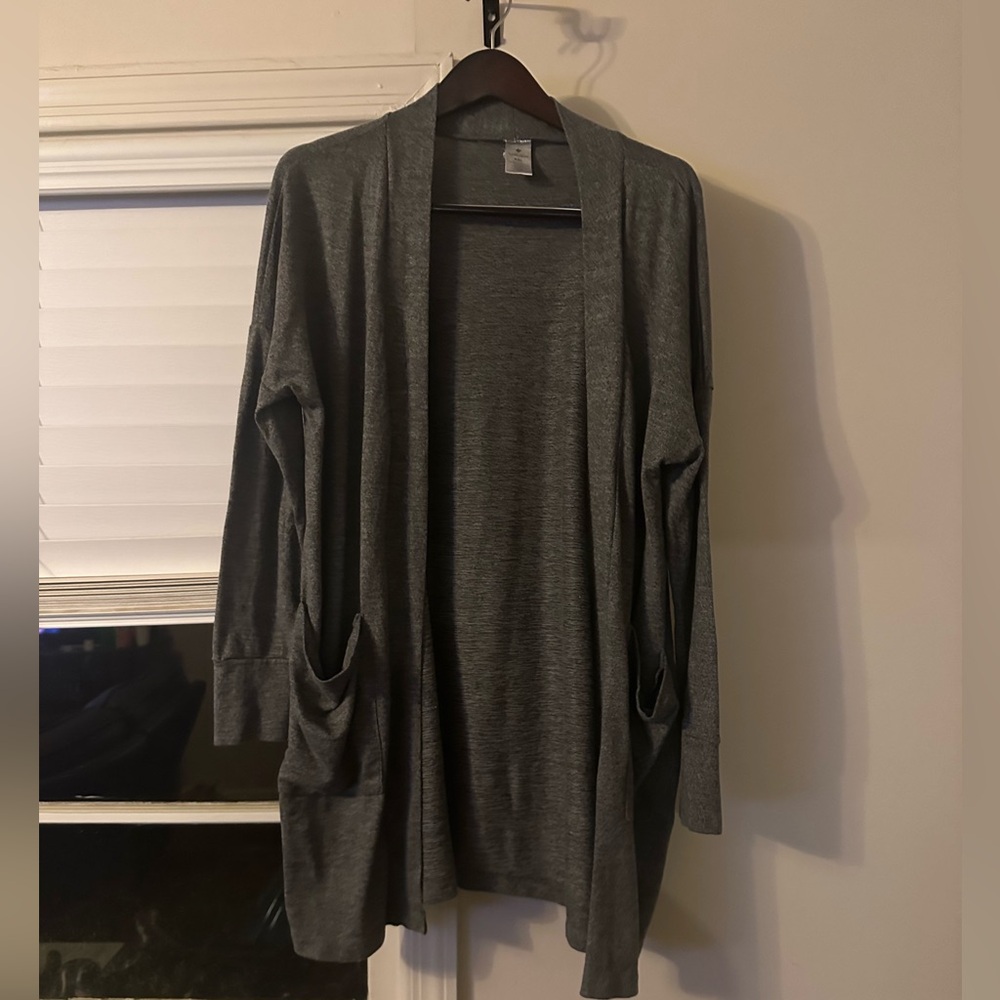Member’s mark grey cardigan duster